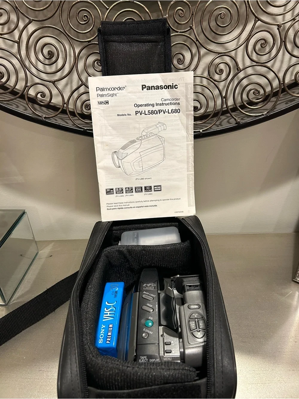 Panasonic Gray/Silver Handheld Camcorder with CarryCase Tapes,batteries &charger